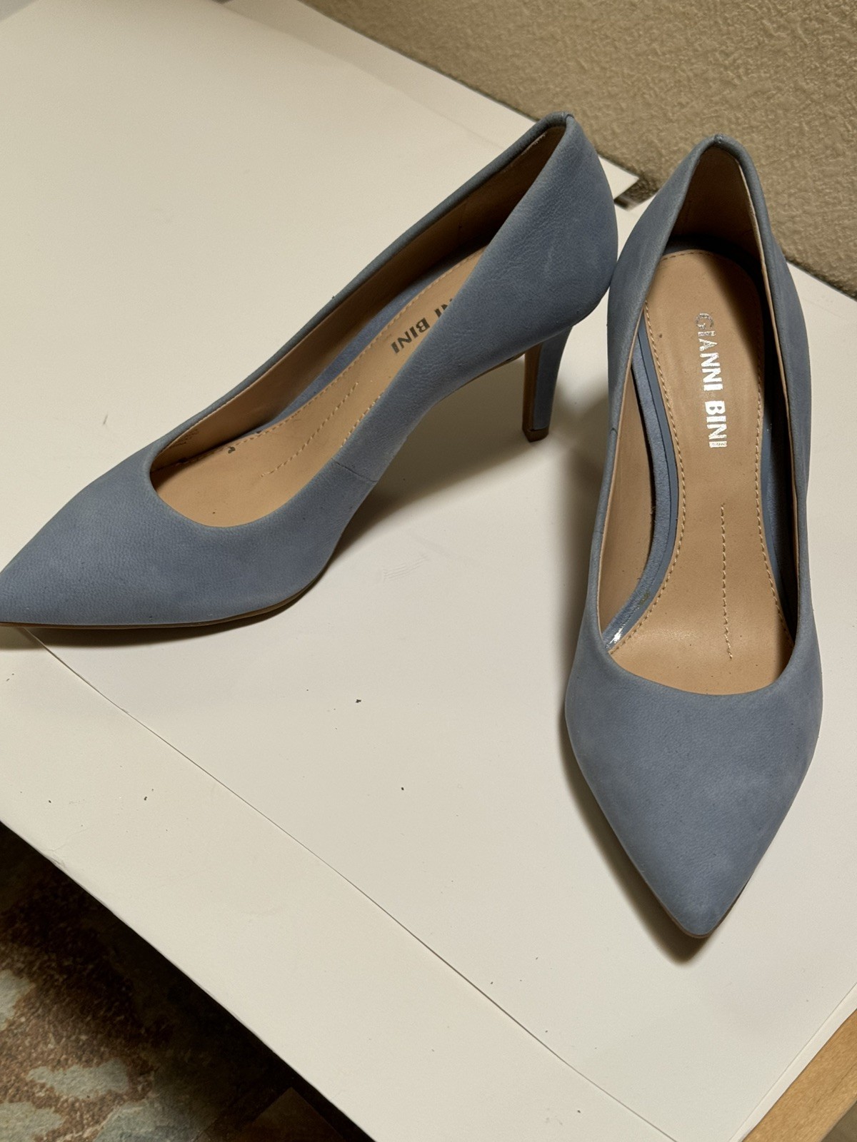 Gianni Bini Blue Pumps Shoes Size 5.5 Suede Leather