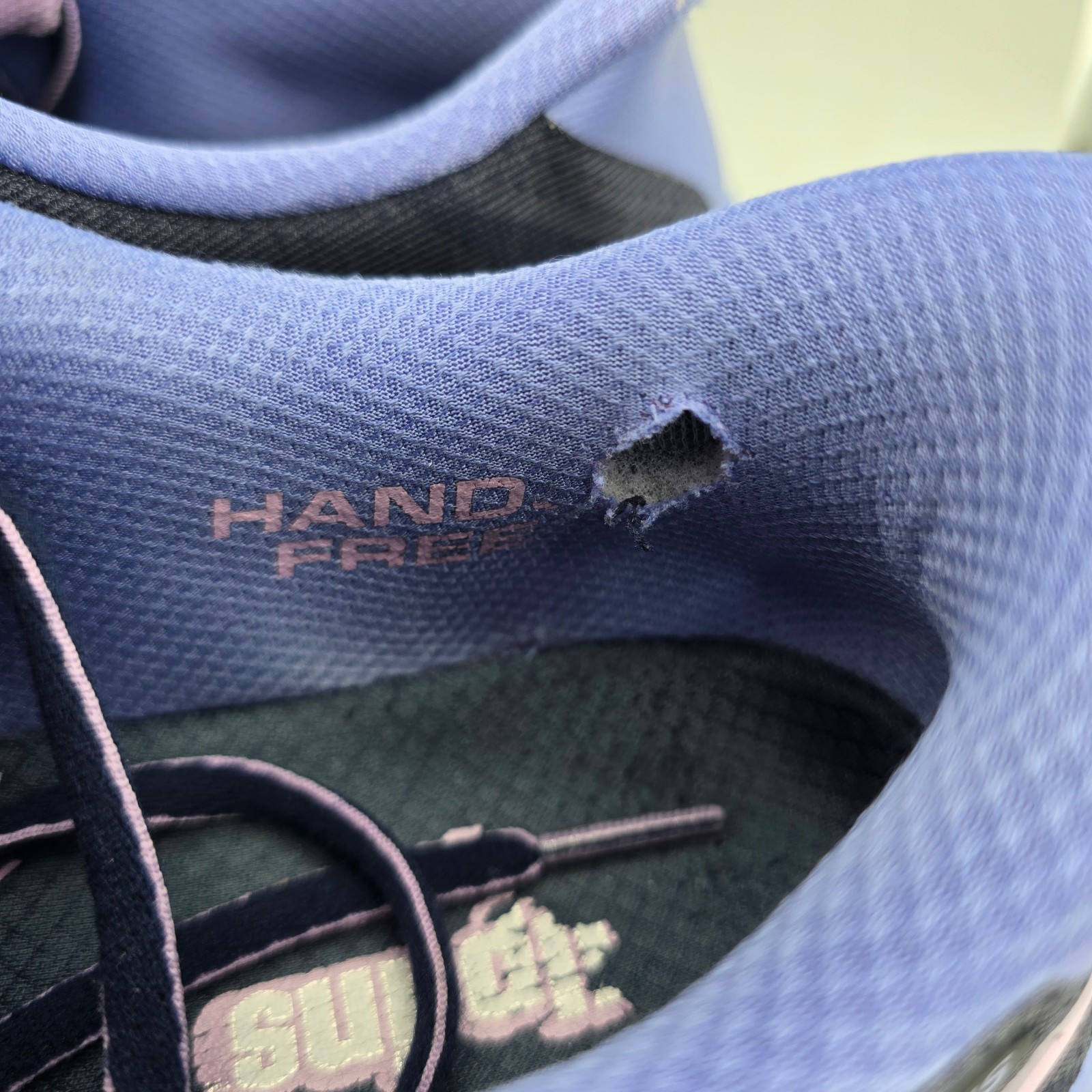 Skechers Go Walk Max Cushioning Shoes Womens 9 Navy Lavender Slip Ins Sneakers