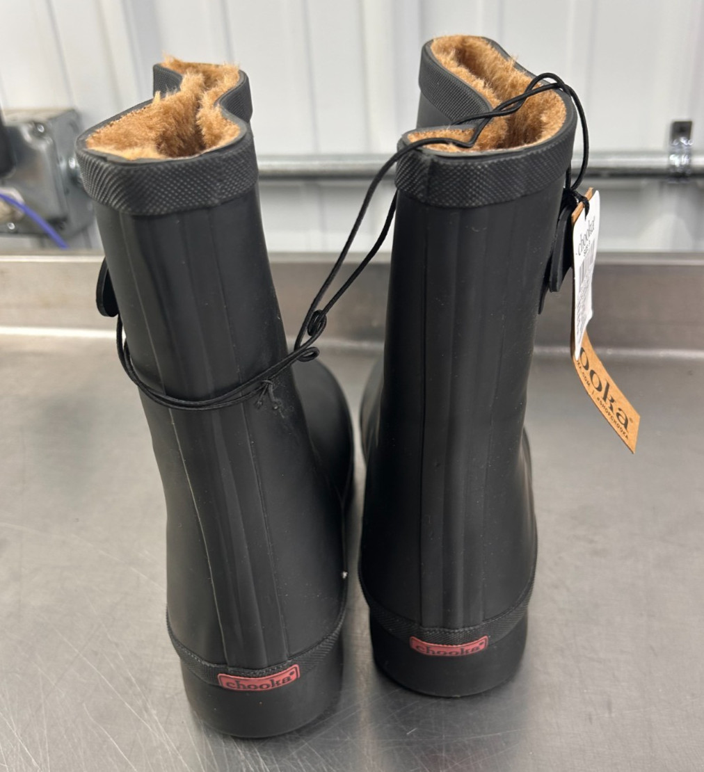 Chooka Delridge Mid Black Waterproof Rain Boots – Faux Fur Lined (Women’s 9)