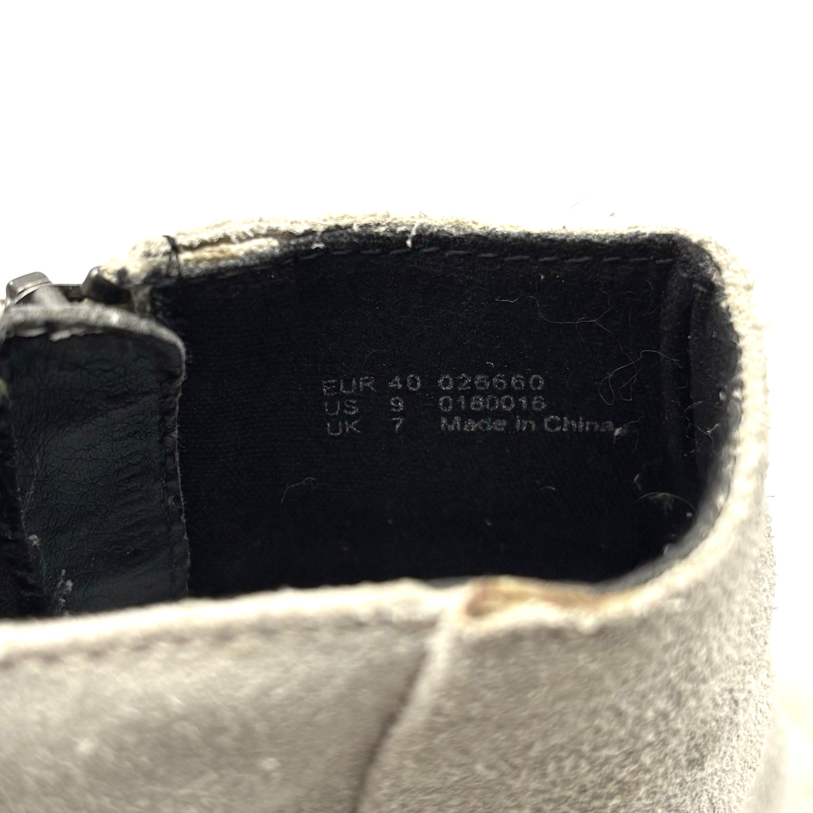 Vintage 00s Y2K Cheap Monday Monolith Gray Suede Leather Platform Wedge Boots 9