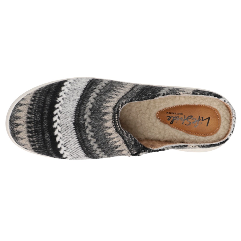 LifeStride Nomad Striped Womens Black Sneakers Casual Shoes H6589F3001