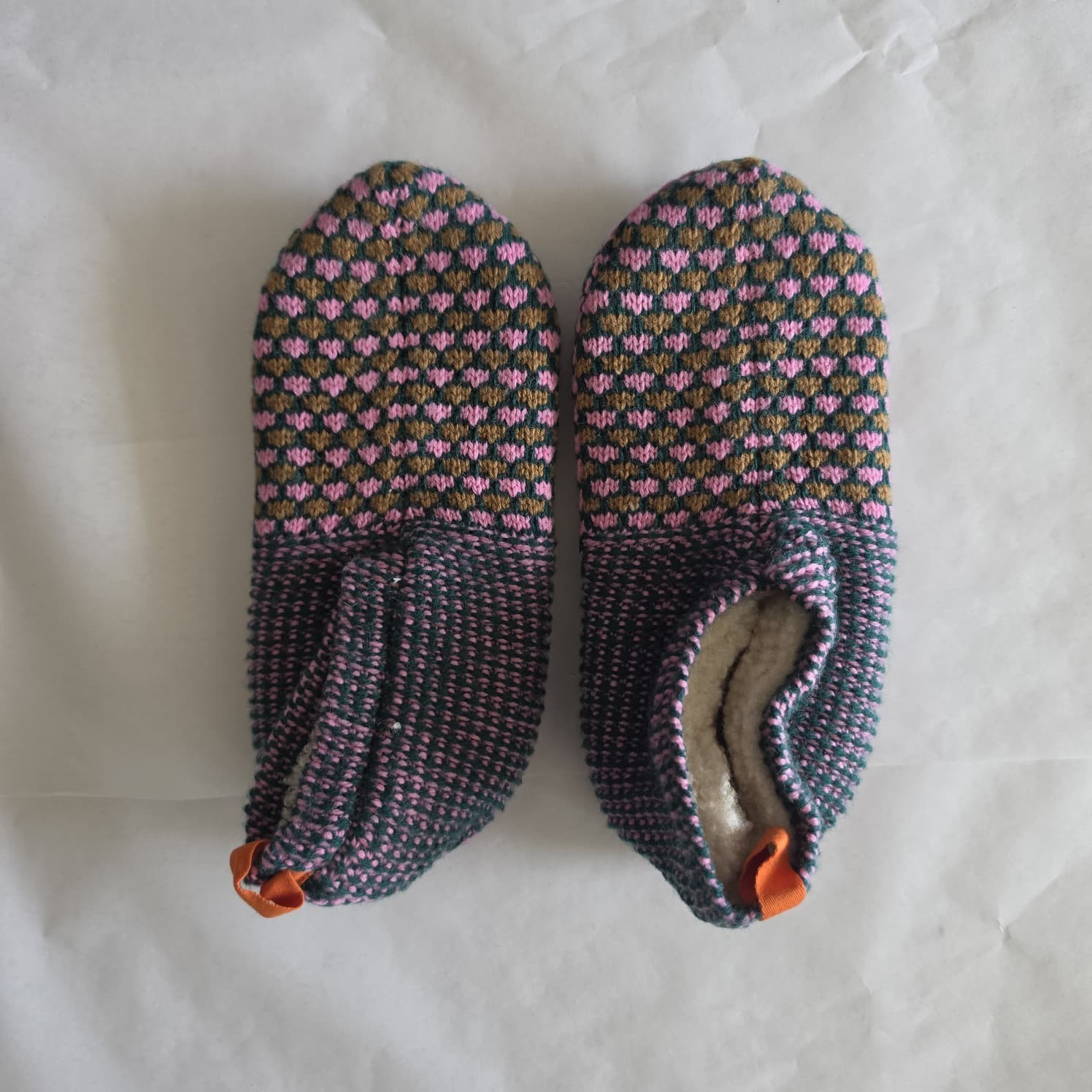 Bombas – Gripper Sherpa Lined Slippers – House Shoes Socks – Pink/Blue – X Small
