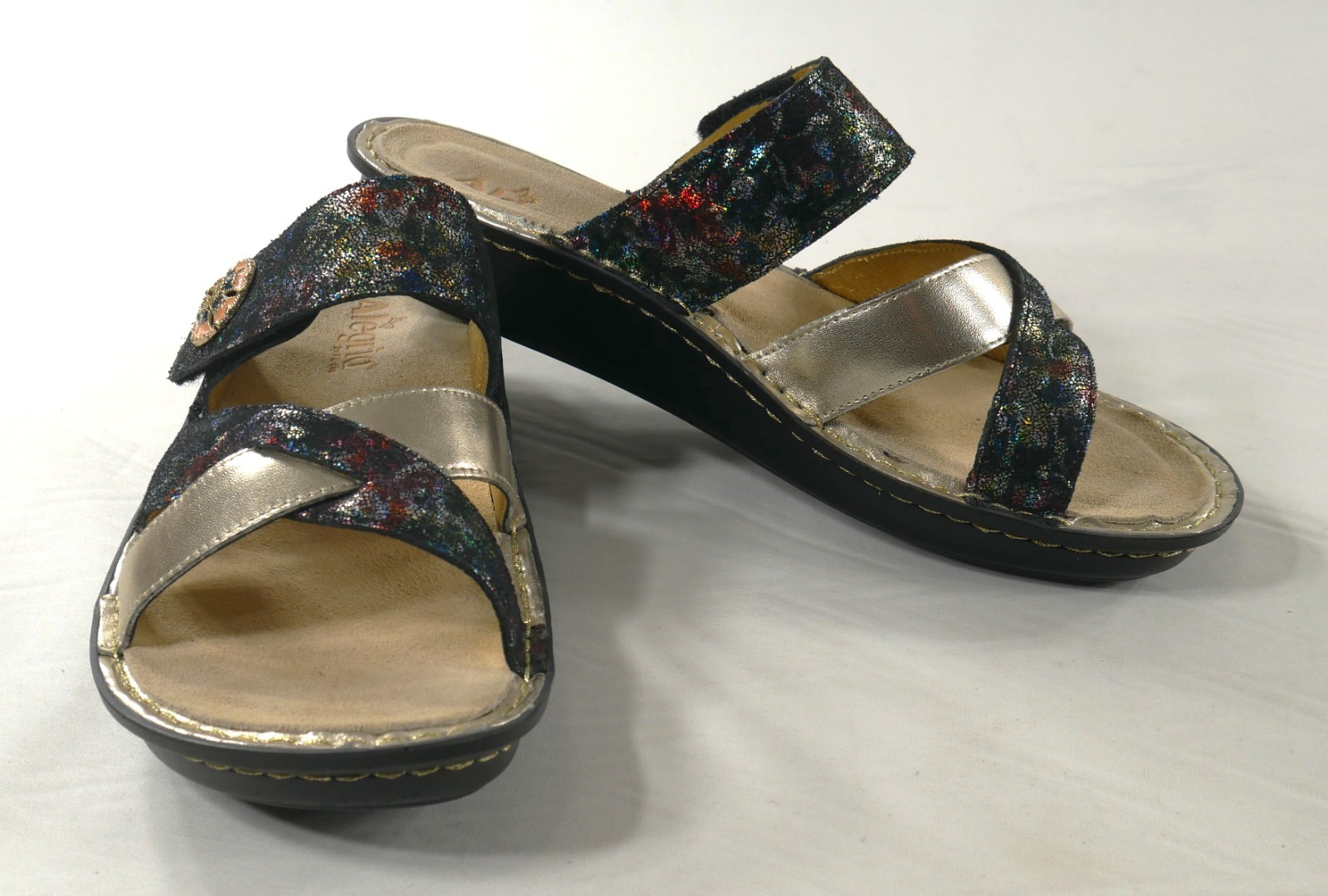 Alegria Victoriah Sandals Multi Shimmer Slides VIC-479 Women EU 41 US 10–10.5