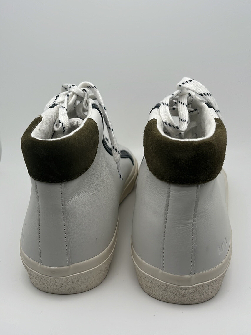 Madewell Sidewalk High-Top Sneakers in Colorblock Leather Unisex Size 8 NWOT