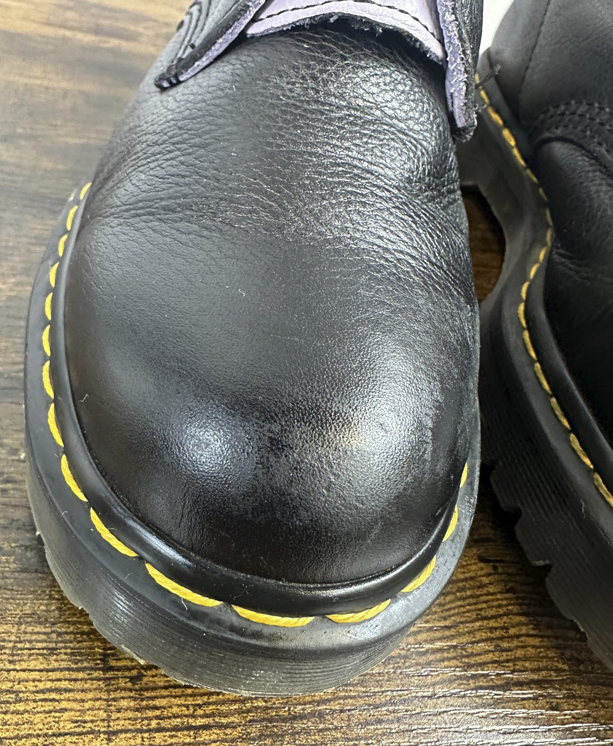 Dr Martens 1460 Zip Heart Black Purple Lace up Combat Boots Goth Punk Grunge 10
