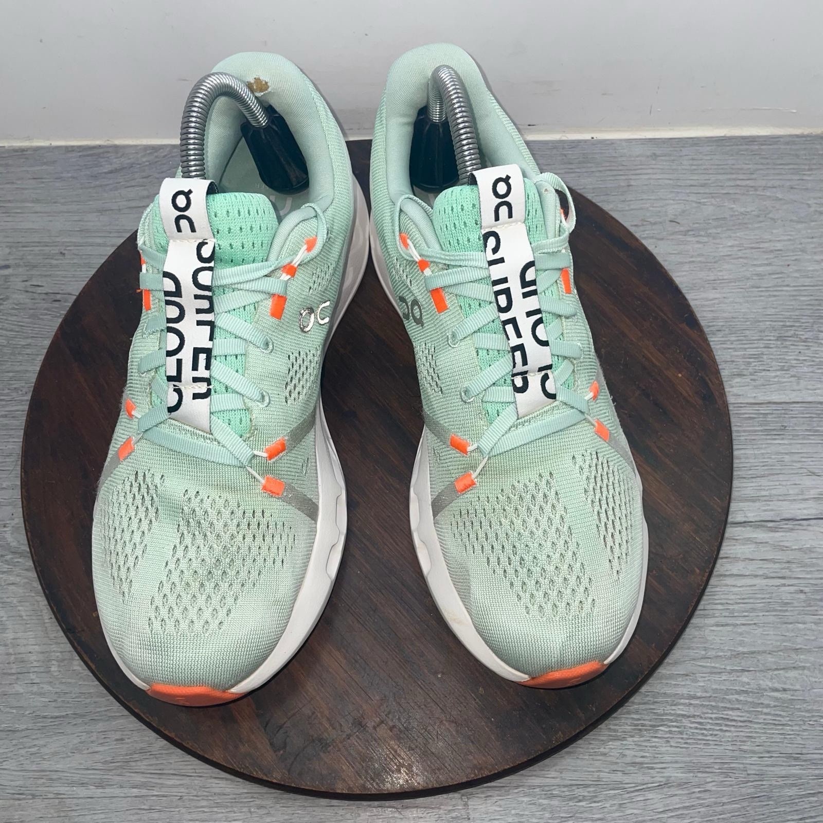 On Cloudsurfer Mint Green Orange Road Running Shoes 3WD10441071 Womens 9.5