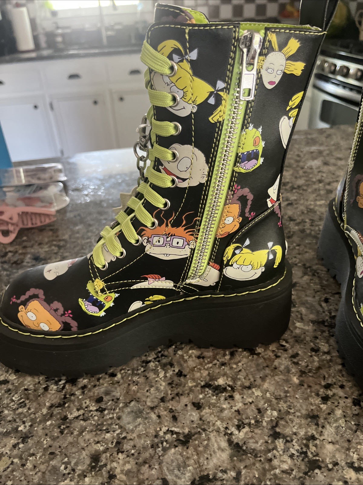 Brand New w/Tags Dolls Kill x Rugrats Combat Boots Women’s Size 7M – Never Worn