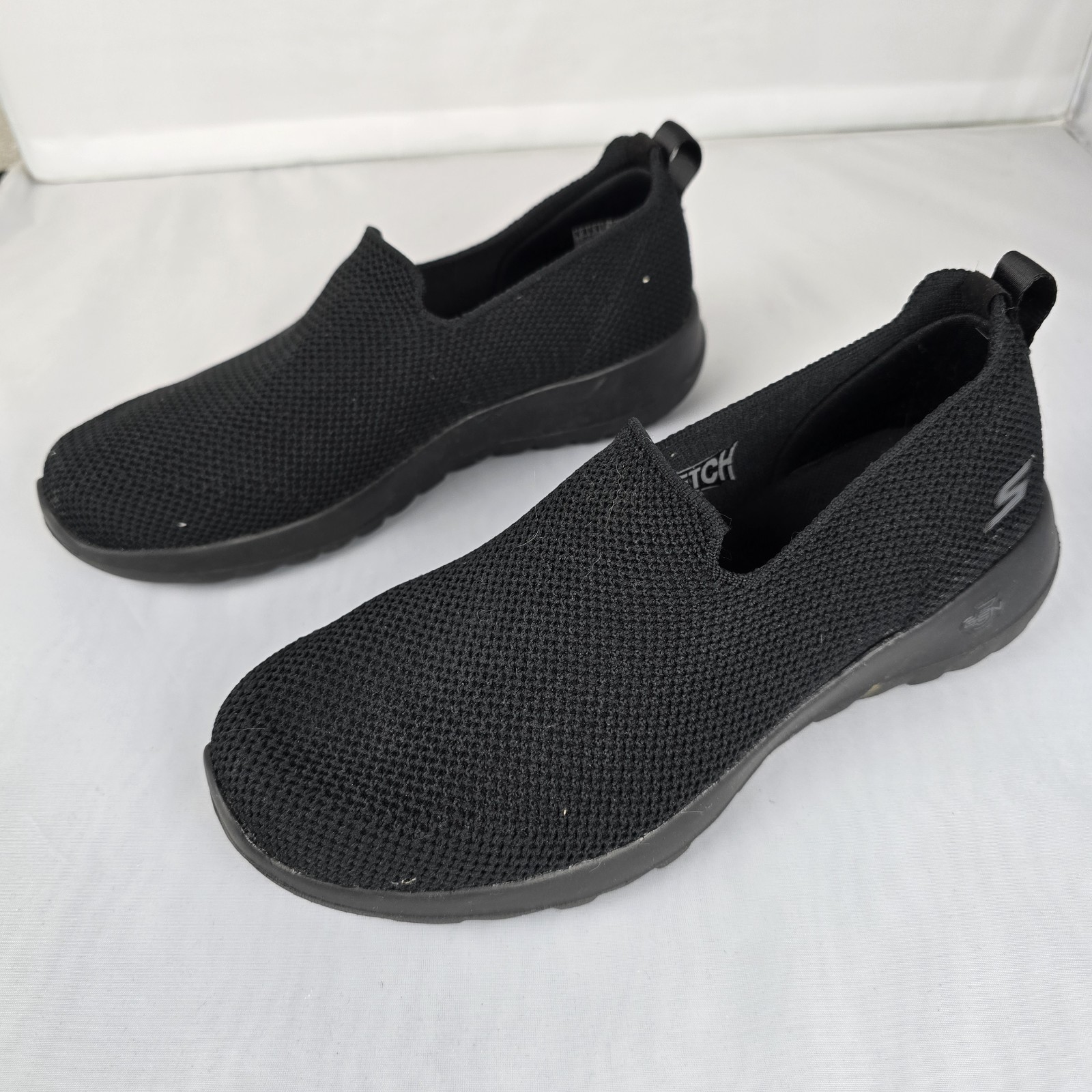Skechers GoWalk Joy Goga Mat Stretch Black Slip on Sneaker Women’s Size 6