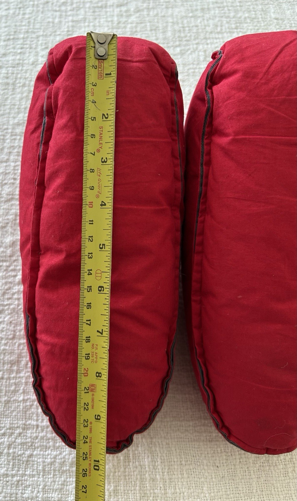 Restoration Hardware Duck Down Feathers Foot Duvet Slippers Red Size M/L