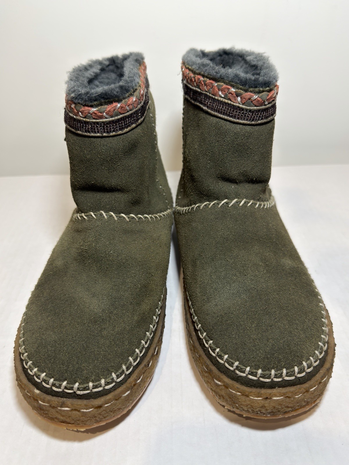 Laidback London🔥Boote Suede Sheepskin/Boho/Prairie/Western/Grunge Sz~40/US 9💥