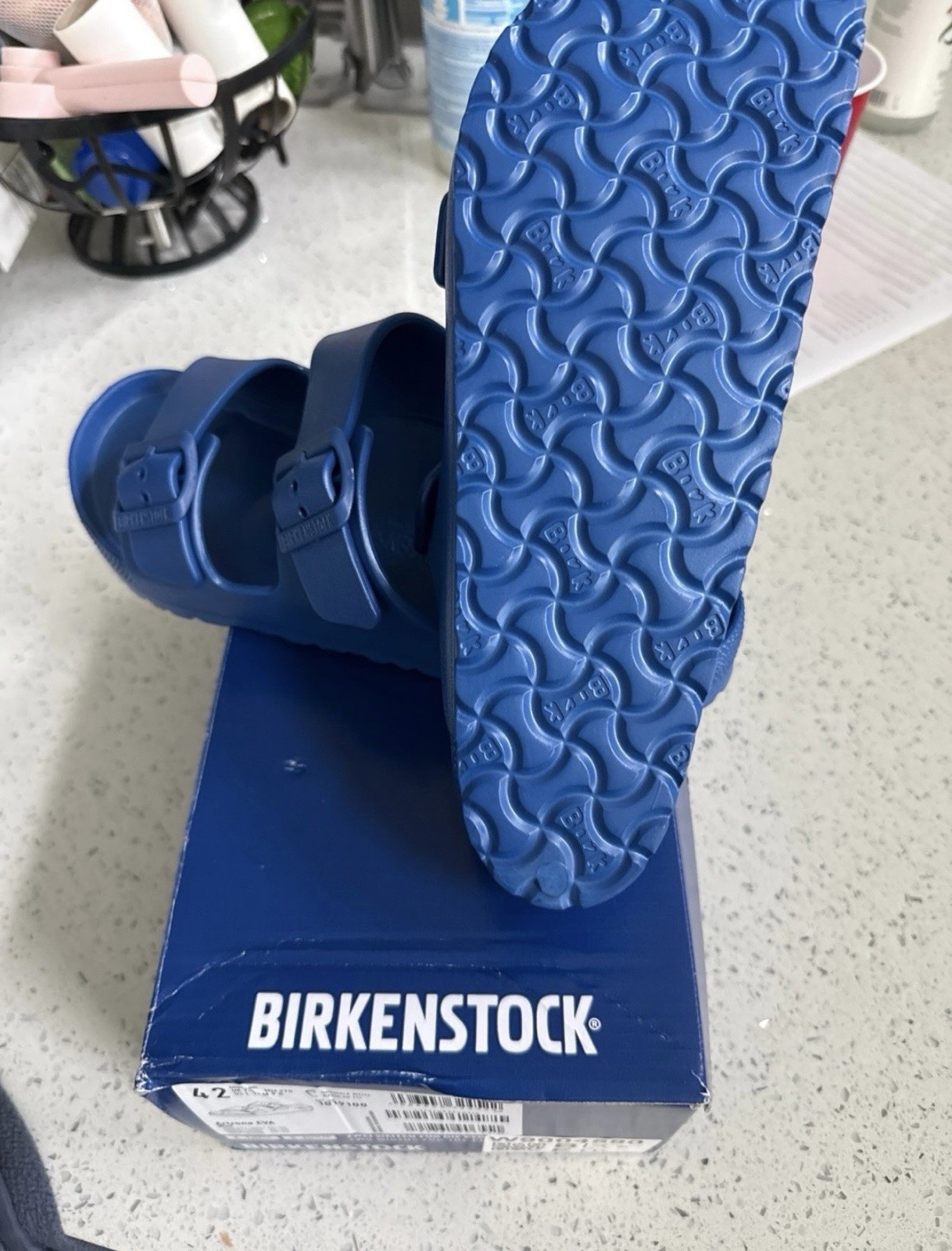 Birkenstock Arizona Womens Blue EVA Slide Sandals EU 42 US 11 Regular