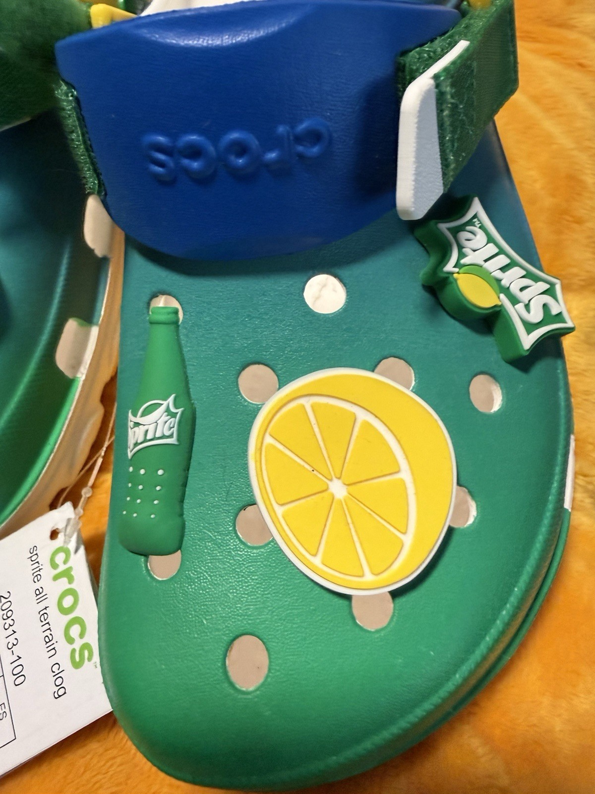 NWT CROCS SPRITE All-Terrain Clogs Green/Blue Lemon Women’s 8 Men’s 6