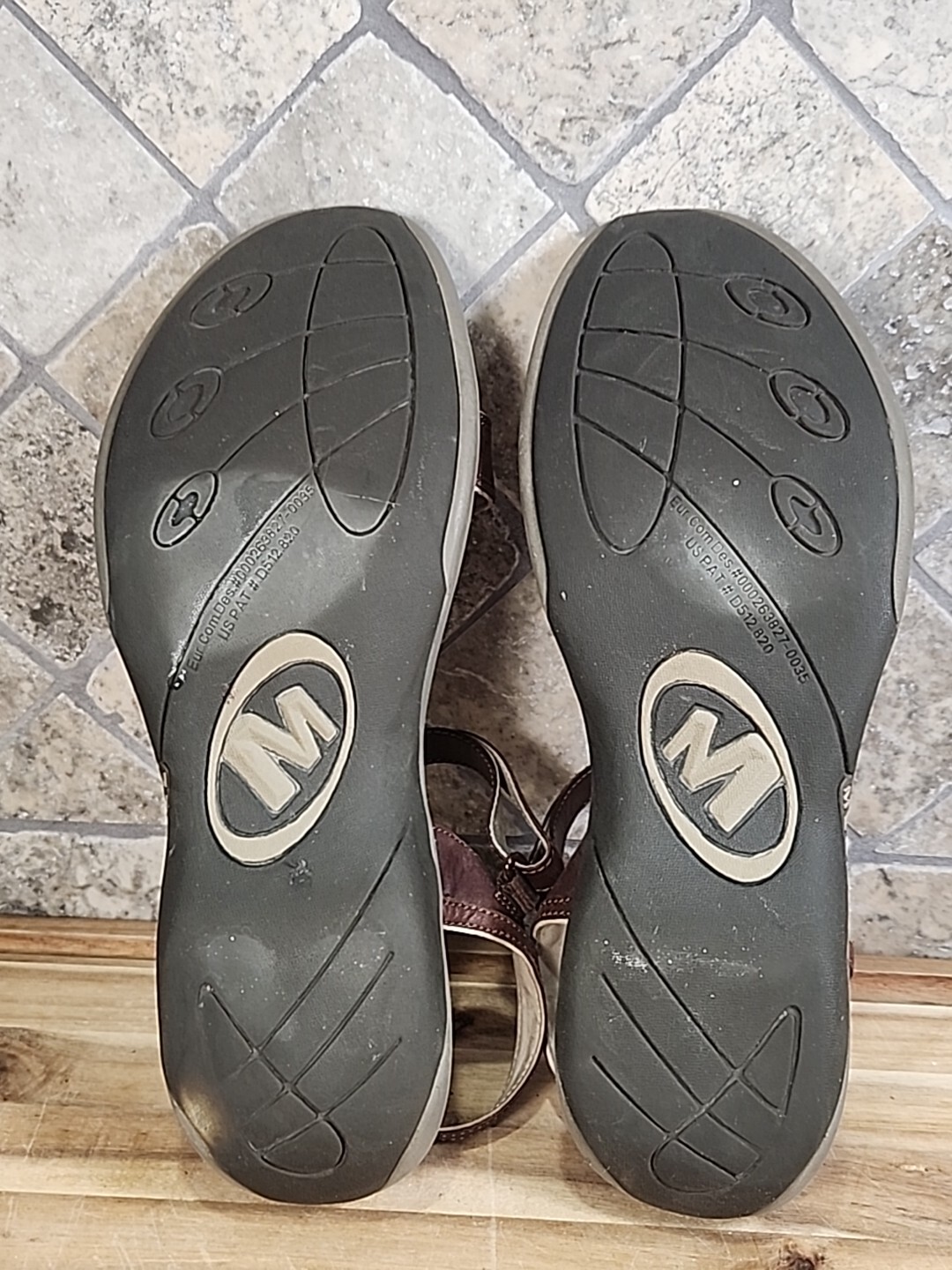 Merrell Sandals Womens 11 Dahlia Coffee Bean Strappy Hook And Loop Brown Leather