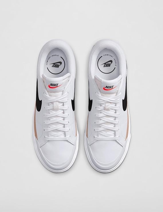 Nike Court Legacy Lift White Black Women’s Platform Shoes DM7590-100 Size 11.5