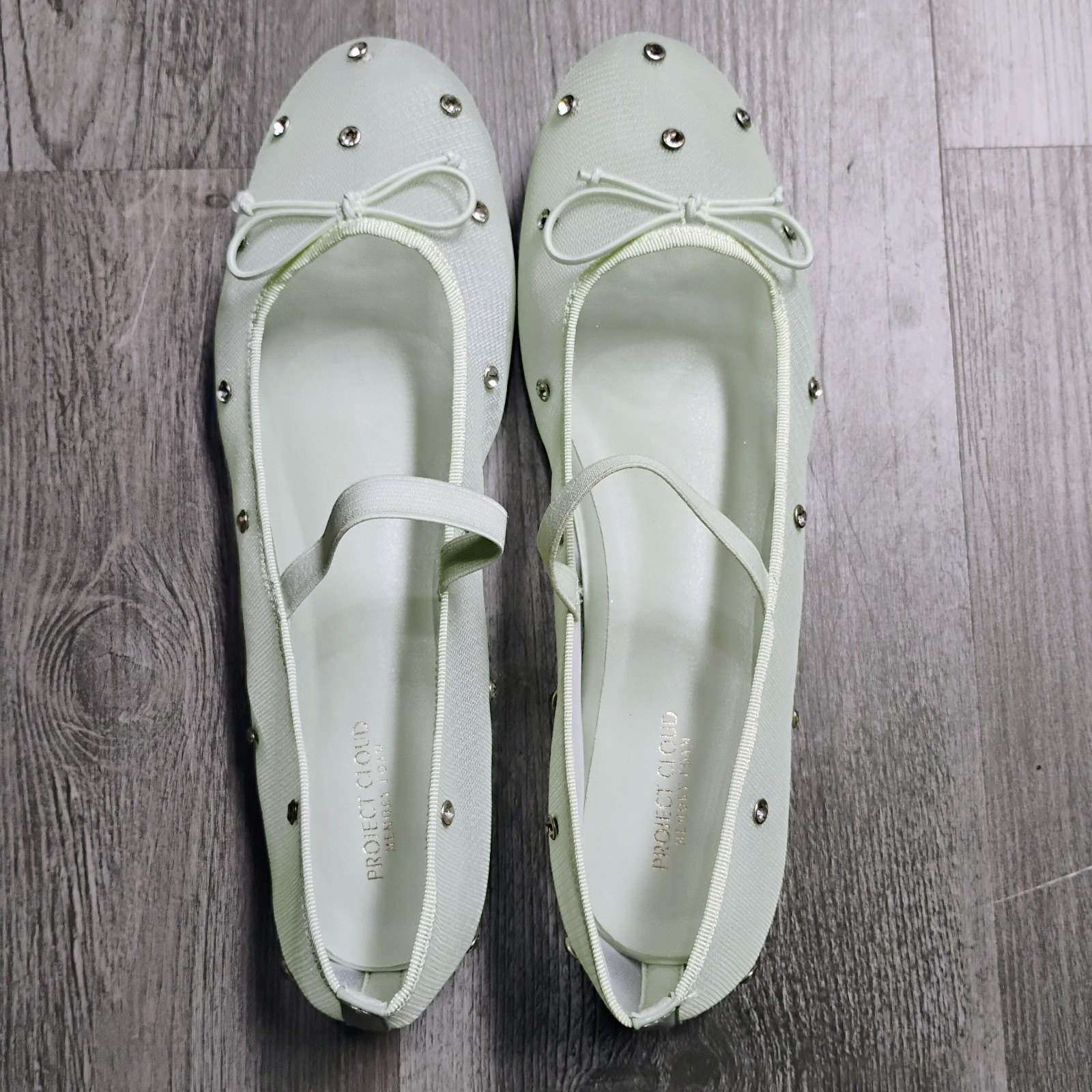 Project Cloud Amity Women’s Size 11 Ballet Style Flat Mint Green Memory Foam
