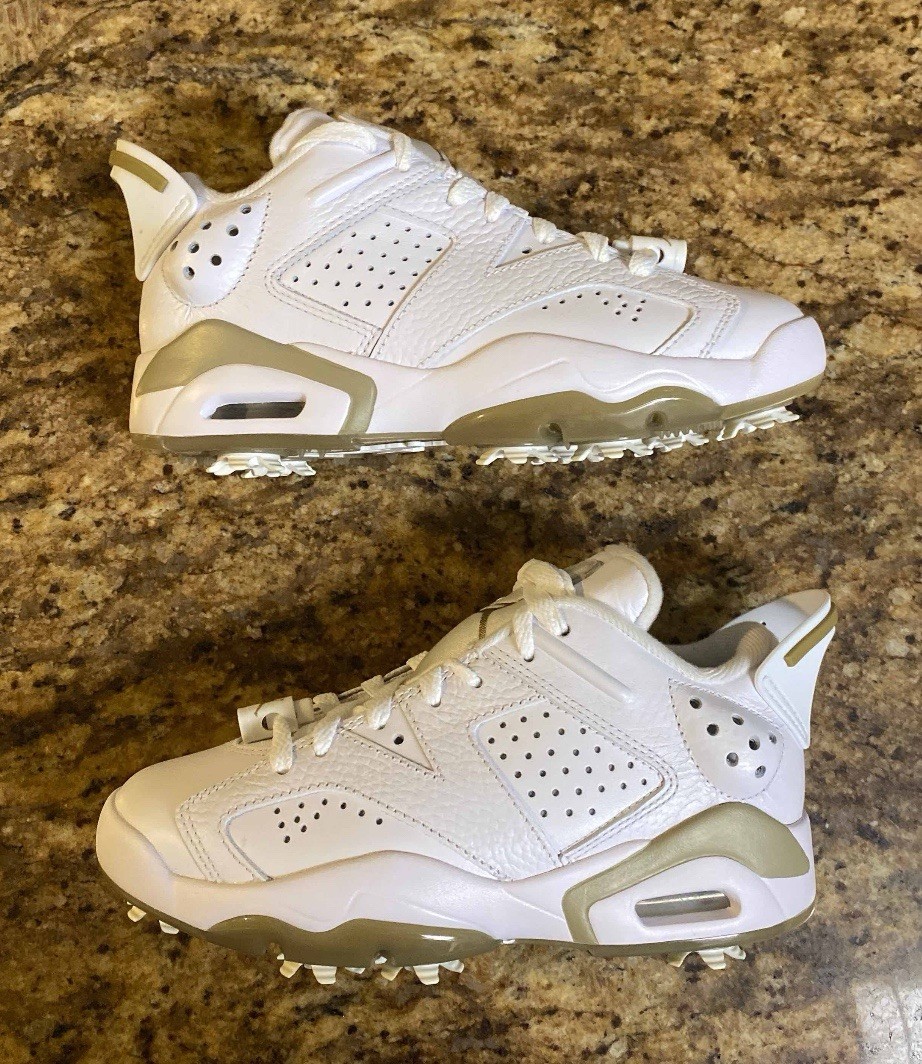 Women’s Size 5 Men 3.5 Nike Air Jordan 6 Retro Low Golf White Khaki DV1376-100