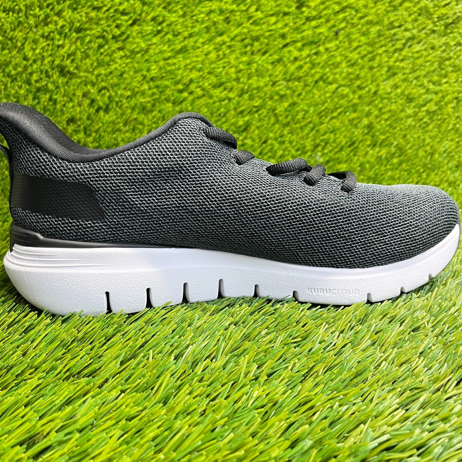 Kuru Flex Via Womens Size 7.5D Black Gray White Athletic Running Shoes Sneakers