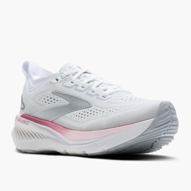 New w/ Brooks Glycerin GTS 23 Women’s Running Shoes White Harbor Mist Metallic