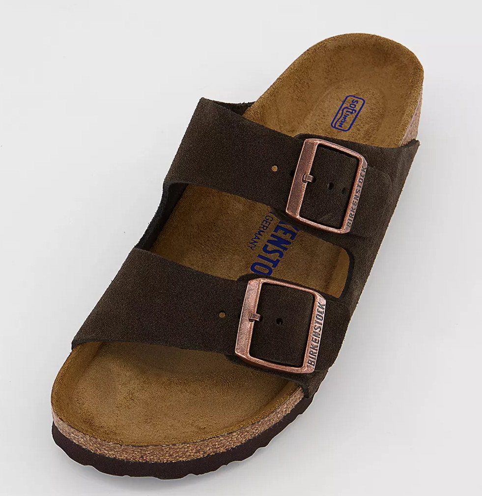 NEW Birkenstock Arizona Suede Leather Mocha Soft Footbed Sandals Unisex Shoes
