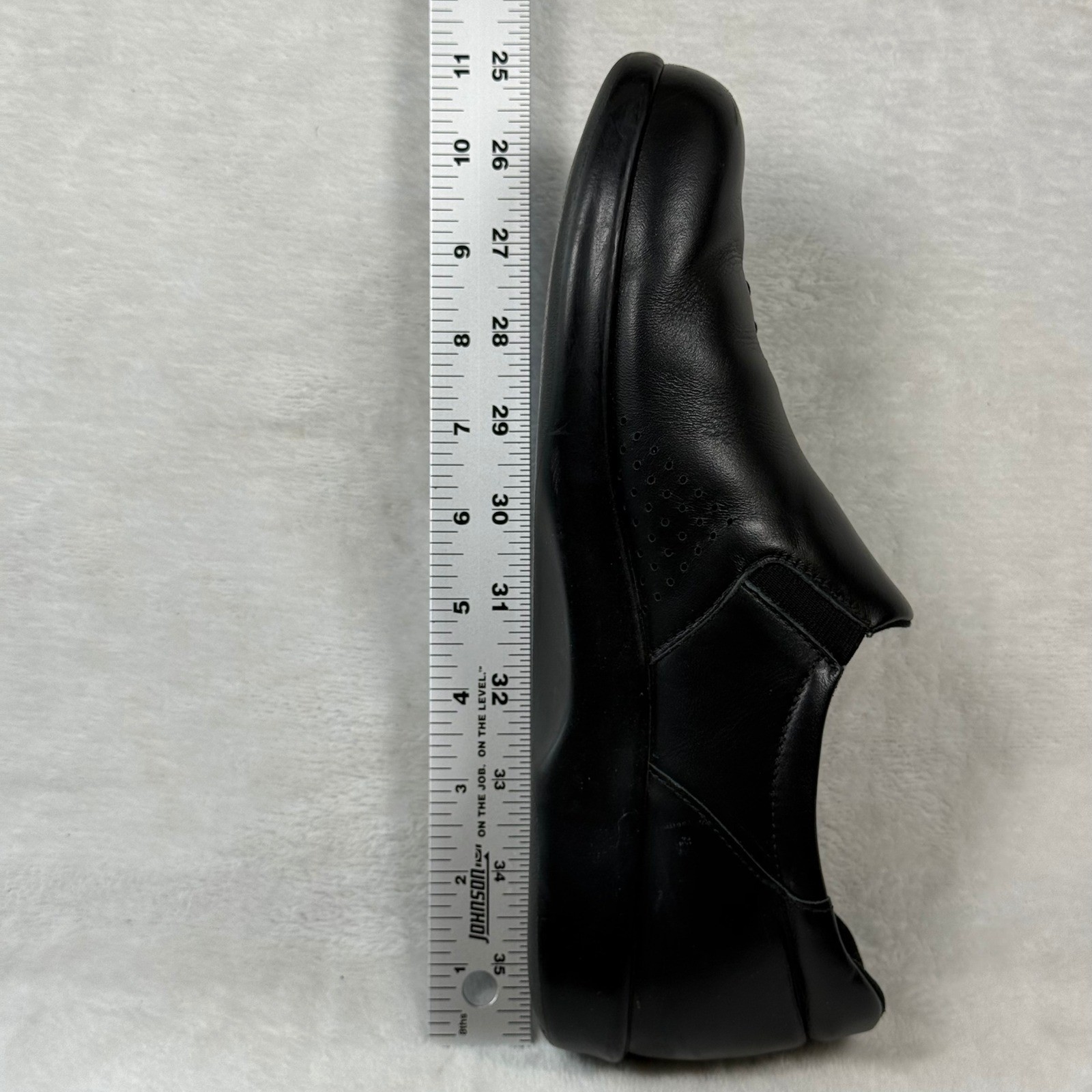SAS Siesta Womens Black Leather Slip On Comfort Loafers Shoes Size 9-10 USA Made