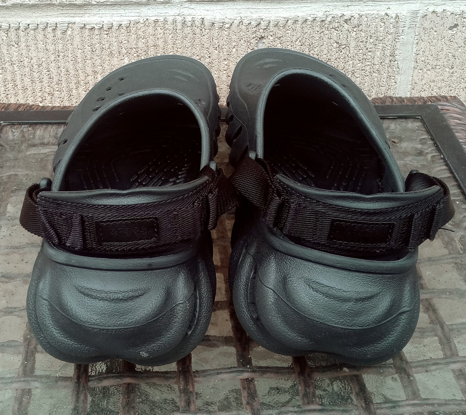 Crocs Echo Clog Unisex Black Men’s Sz 9 Women’s Sz 11 Adjustable Turbo Strap