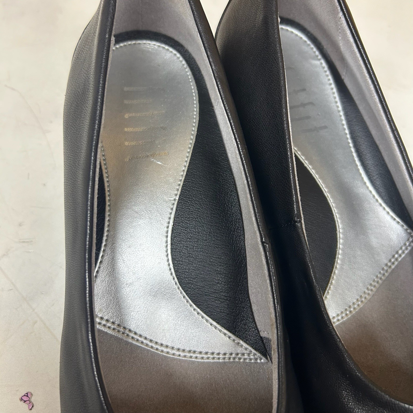 fitfit Women’s Low Heel Black Pumps Size 24.0cm With Box Shoehorn Used
