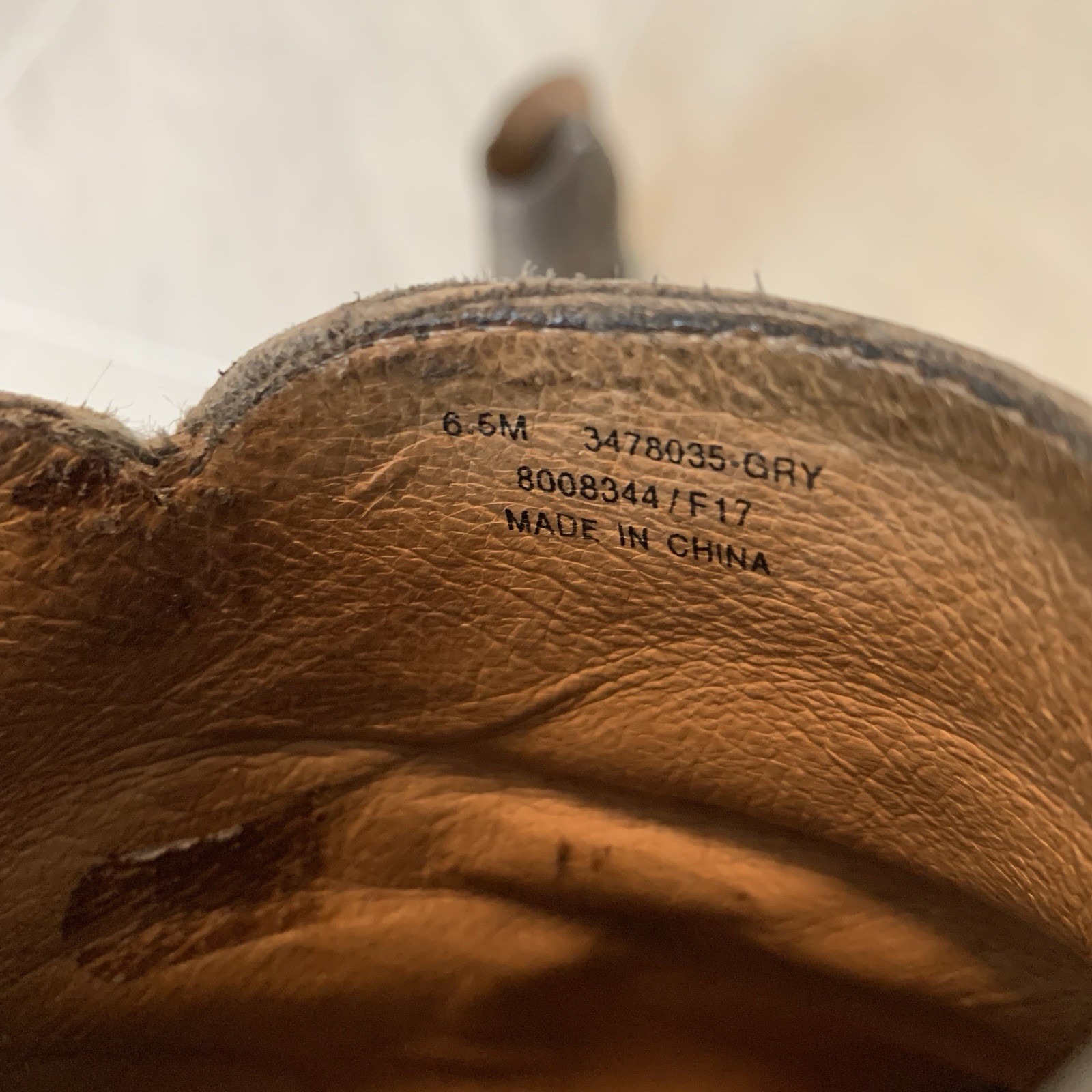 Frye Brielle Size 6.5 Brownish Gray Zip Peep Bootie Open Toe
