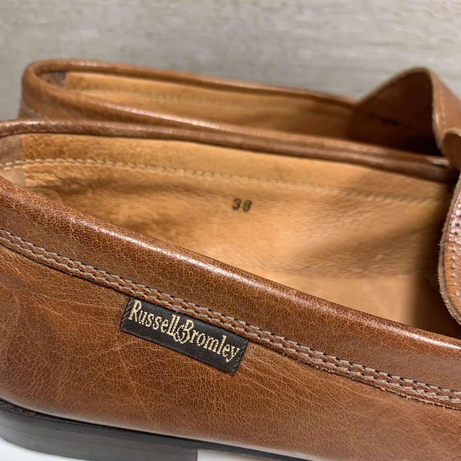 Russell & Bromley Brown Leather Loafer Size EU 38 UK 5.5 US 7.5