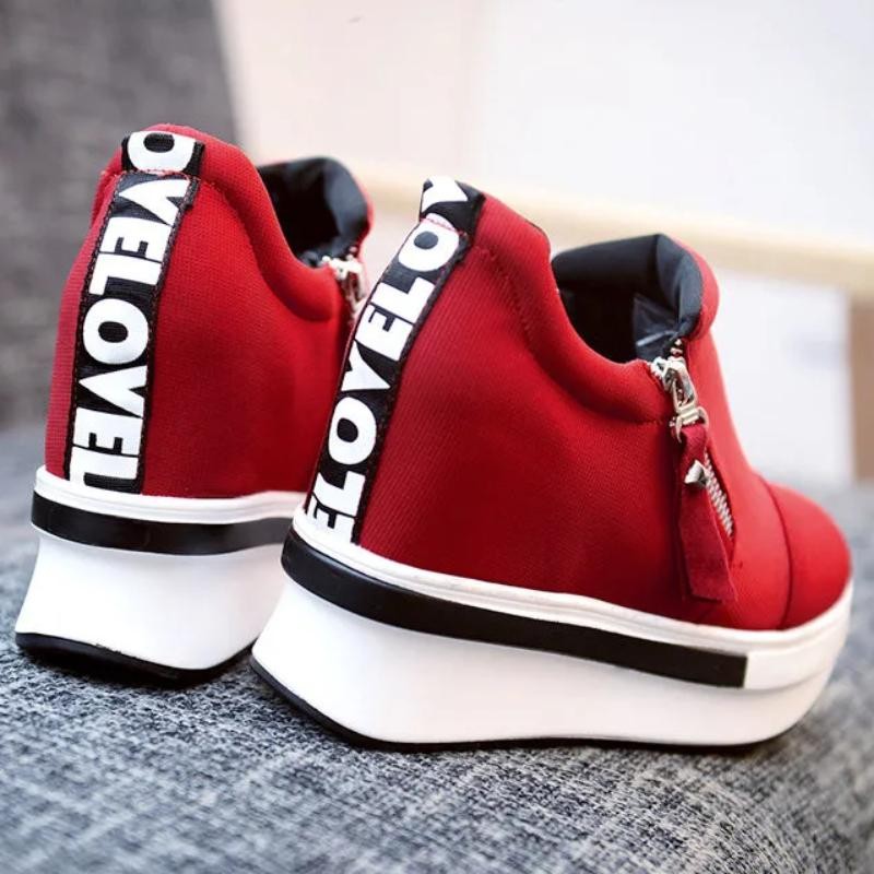 Women’s Platform Hidden Wedge Loafers Sneakers Slip On High Heels Casual Shoes