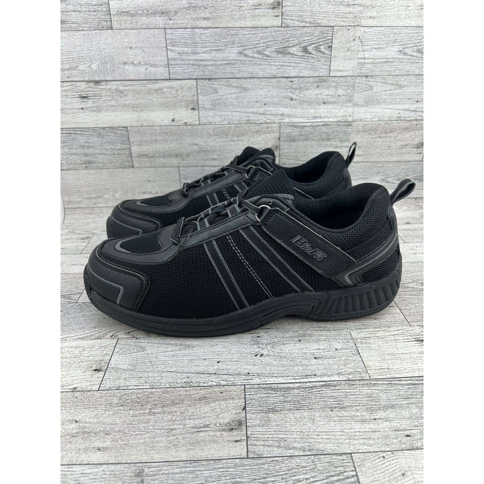 Orthofeet BioFit 911 Women 11.5D Black Lace Up Comfort Walking Shoes Sneakers