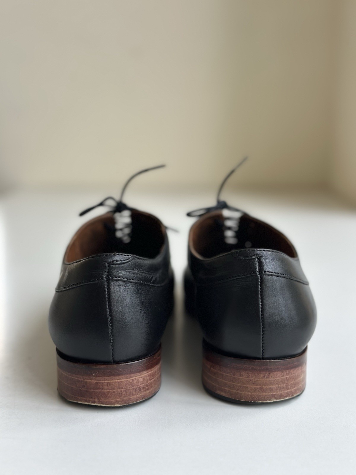 Navyboot Women’s Black Leather Oxford Brogues – Bologna Construction – EU 38
