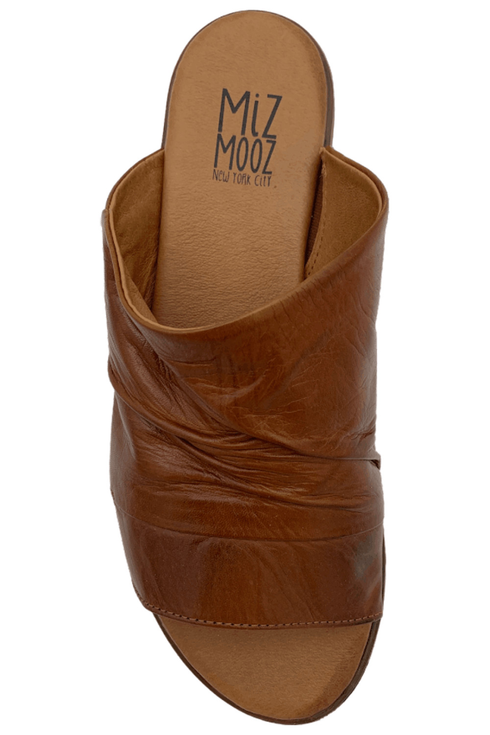 Miz Mooz Leather Slide Sandals Dandelion Brandy