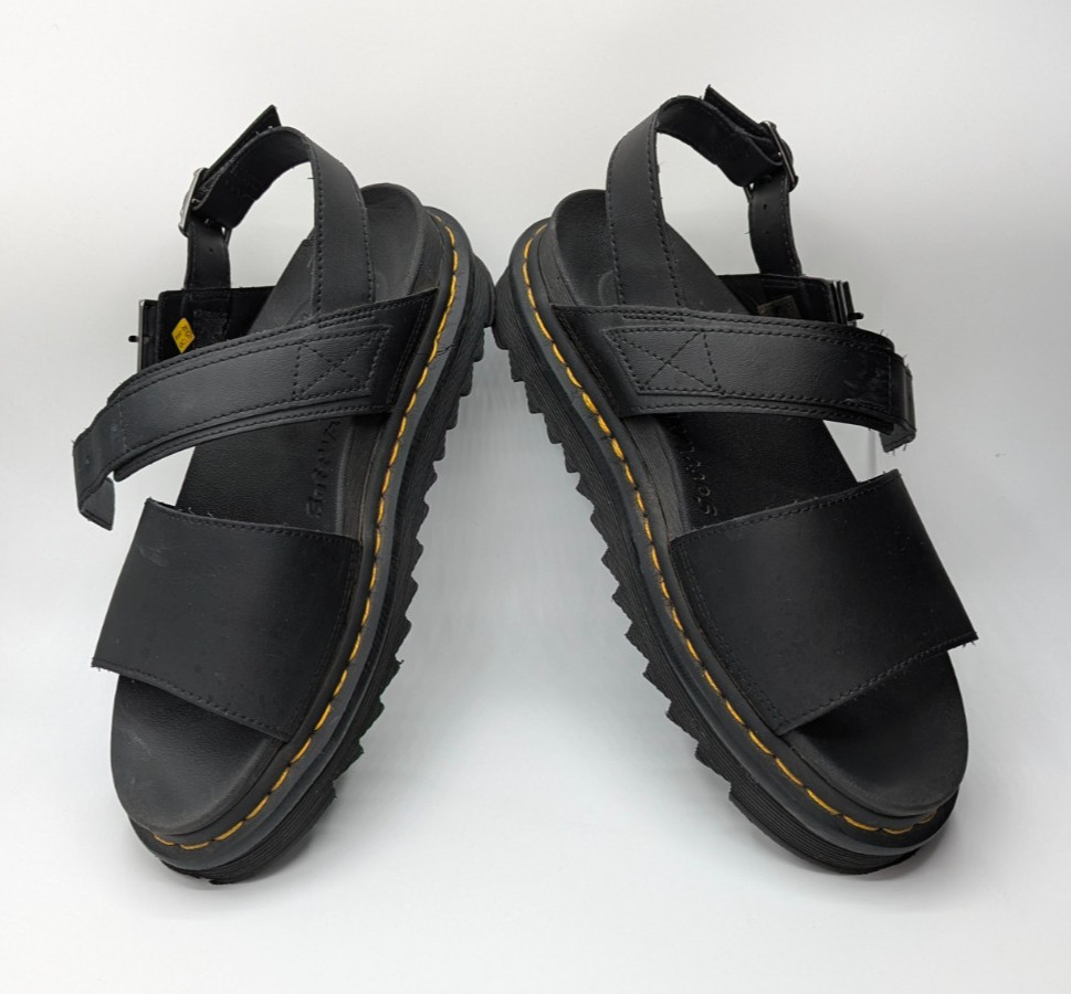 Dr. Martens SoftWair Voss Leather Black Sandals Women’s Size US 9