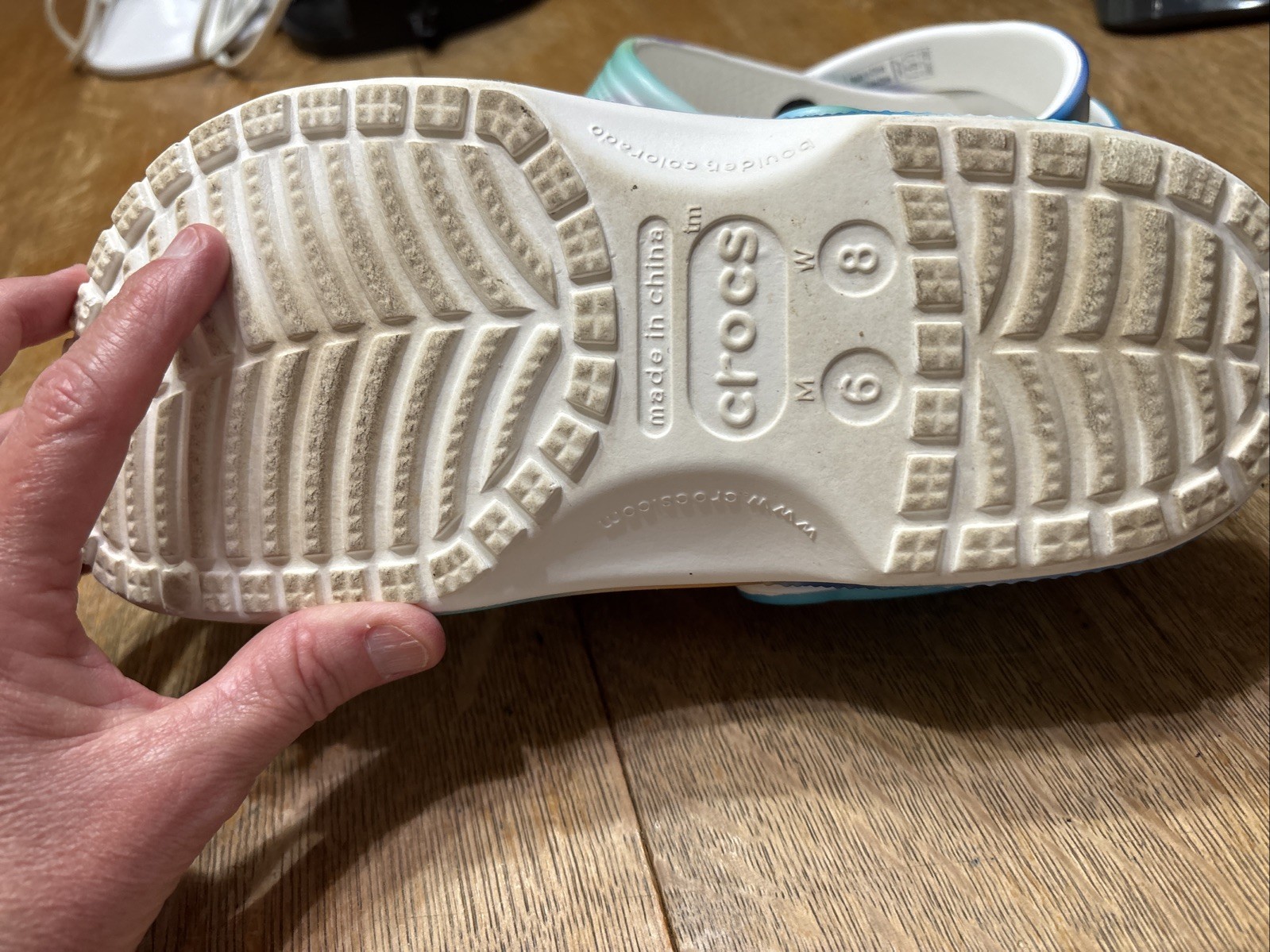 CROCS Classic Platform TIE-DYE Graphic Clog Mules Comfort Shoes M6/W8