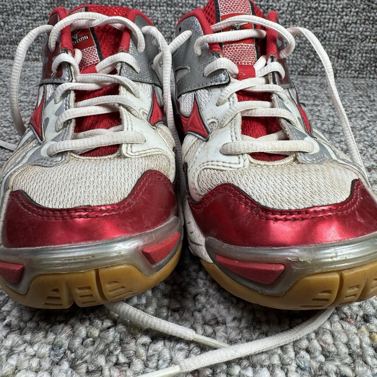Mizuno Shoes Womens Size 8.5 Wave Bolt 4 Athletic Volleyball Red White