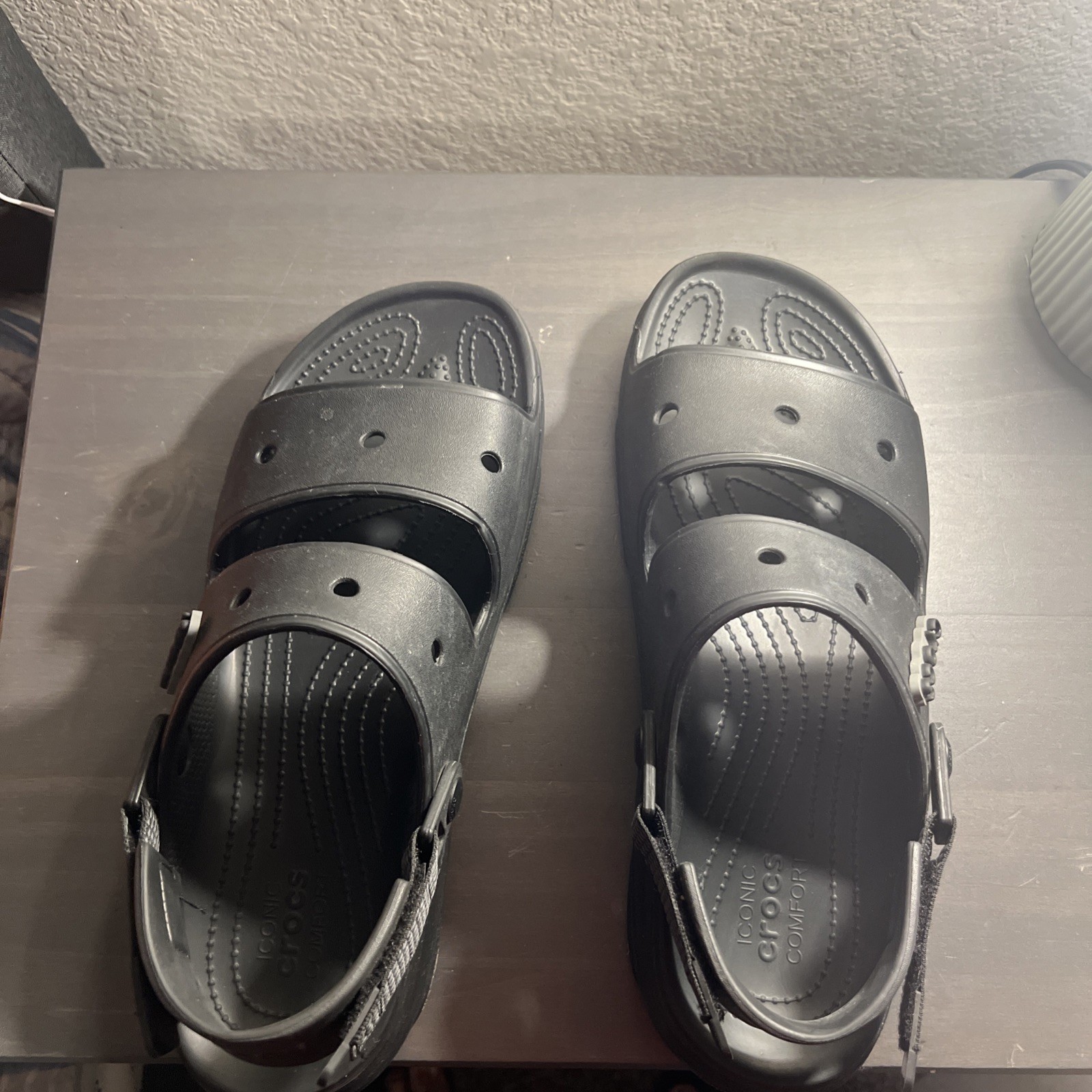 Classic All Terrain Clog Crocs Black Slip On Platform Sandals US Men’s Size 12