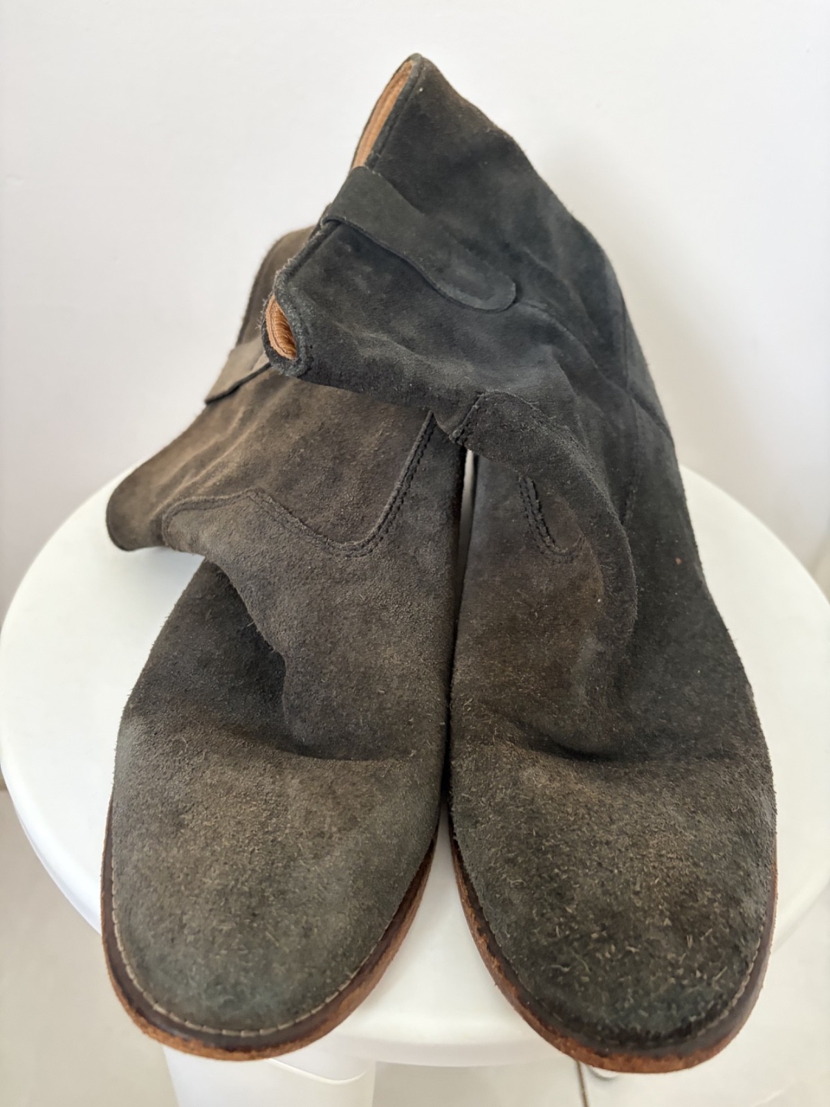 ISABEL MARANT-boots susee- suede-wedges- faded black- 42