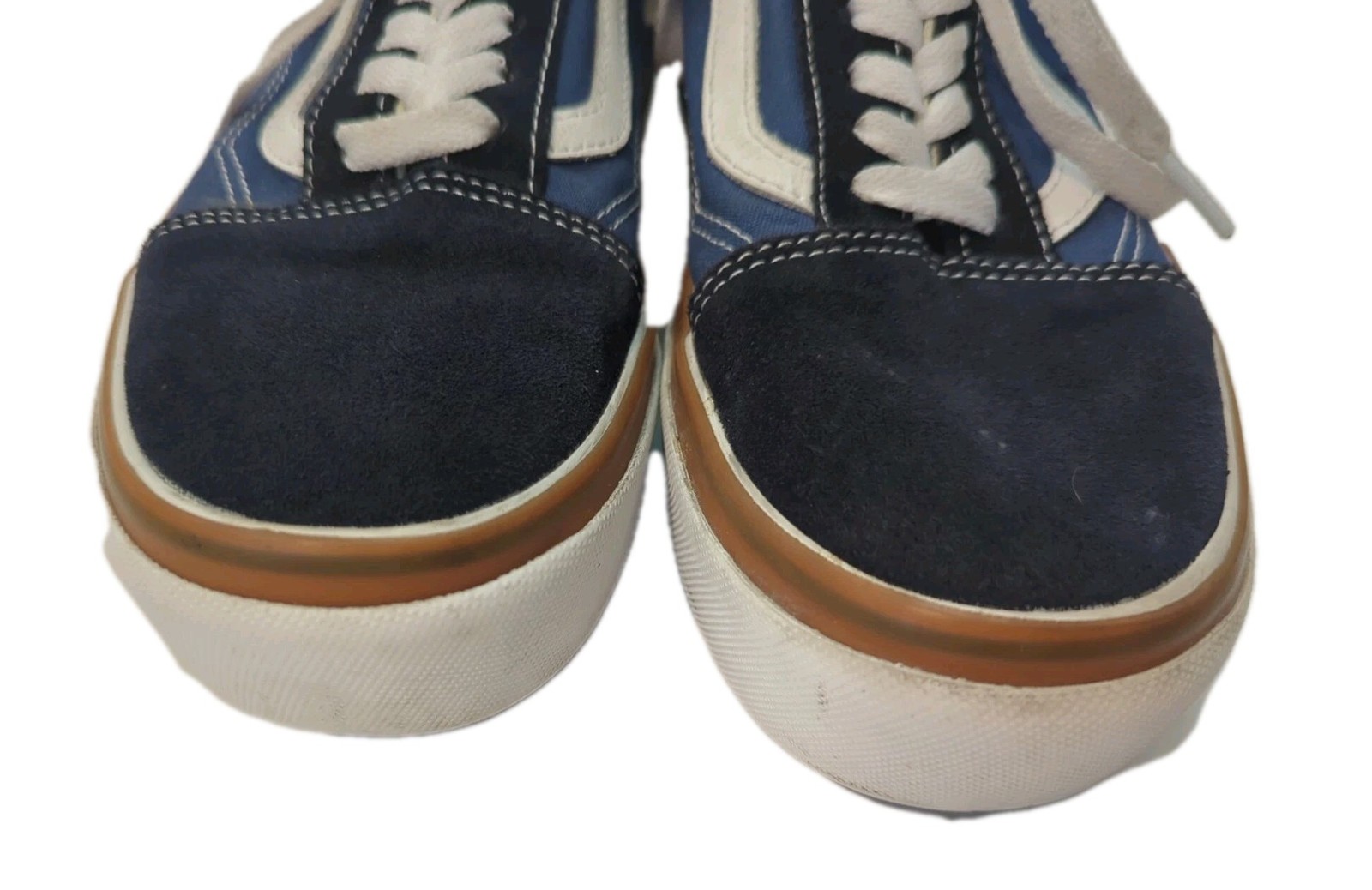 Vans Blue Old Skool Stacked Cobblestone Platform Sneakers Size Women 8.5 Men 7