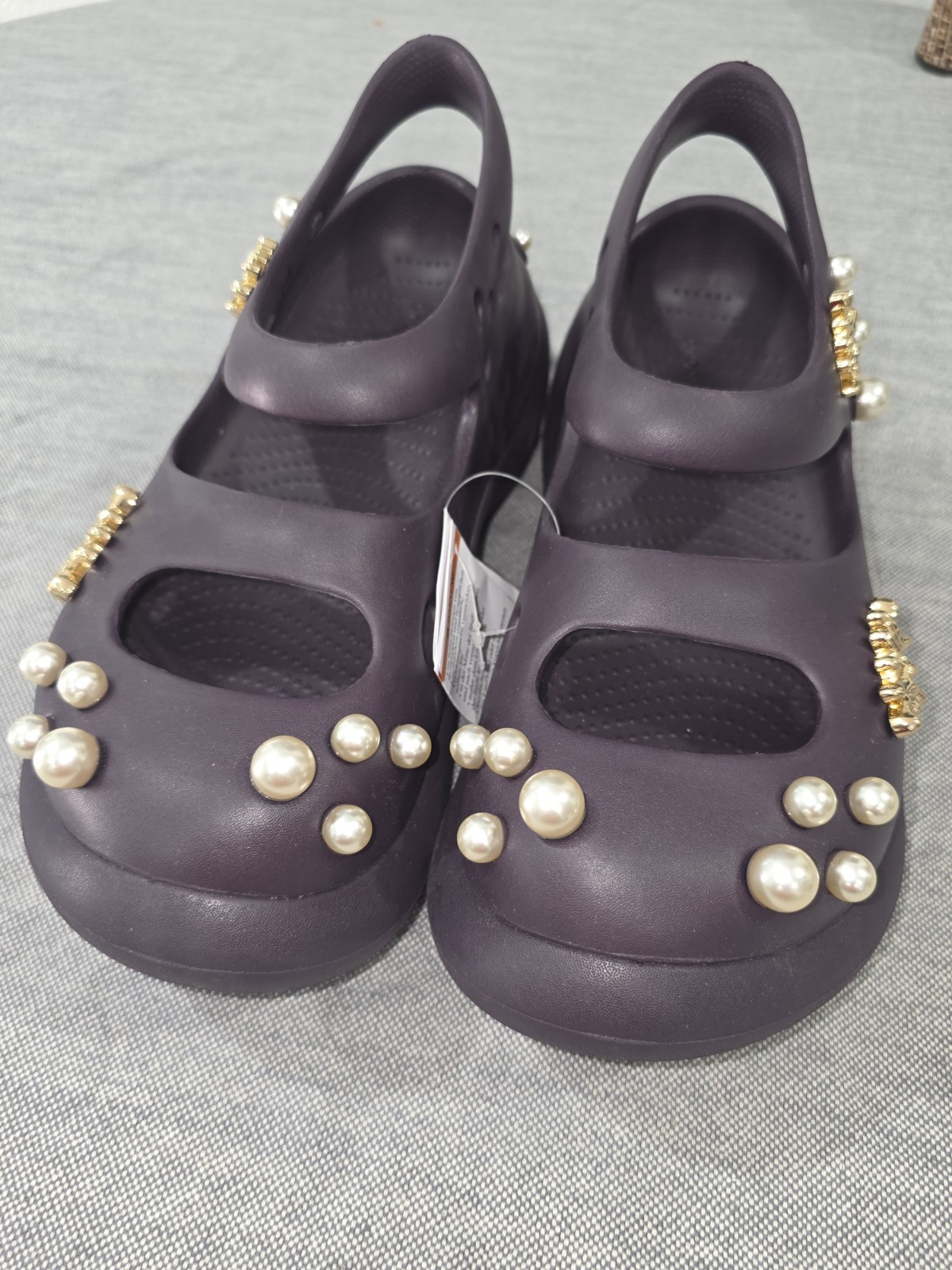 Crocs Phaedra Embelished Purple Platform Shoe Women Size 10