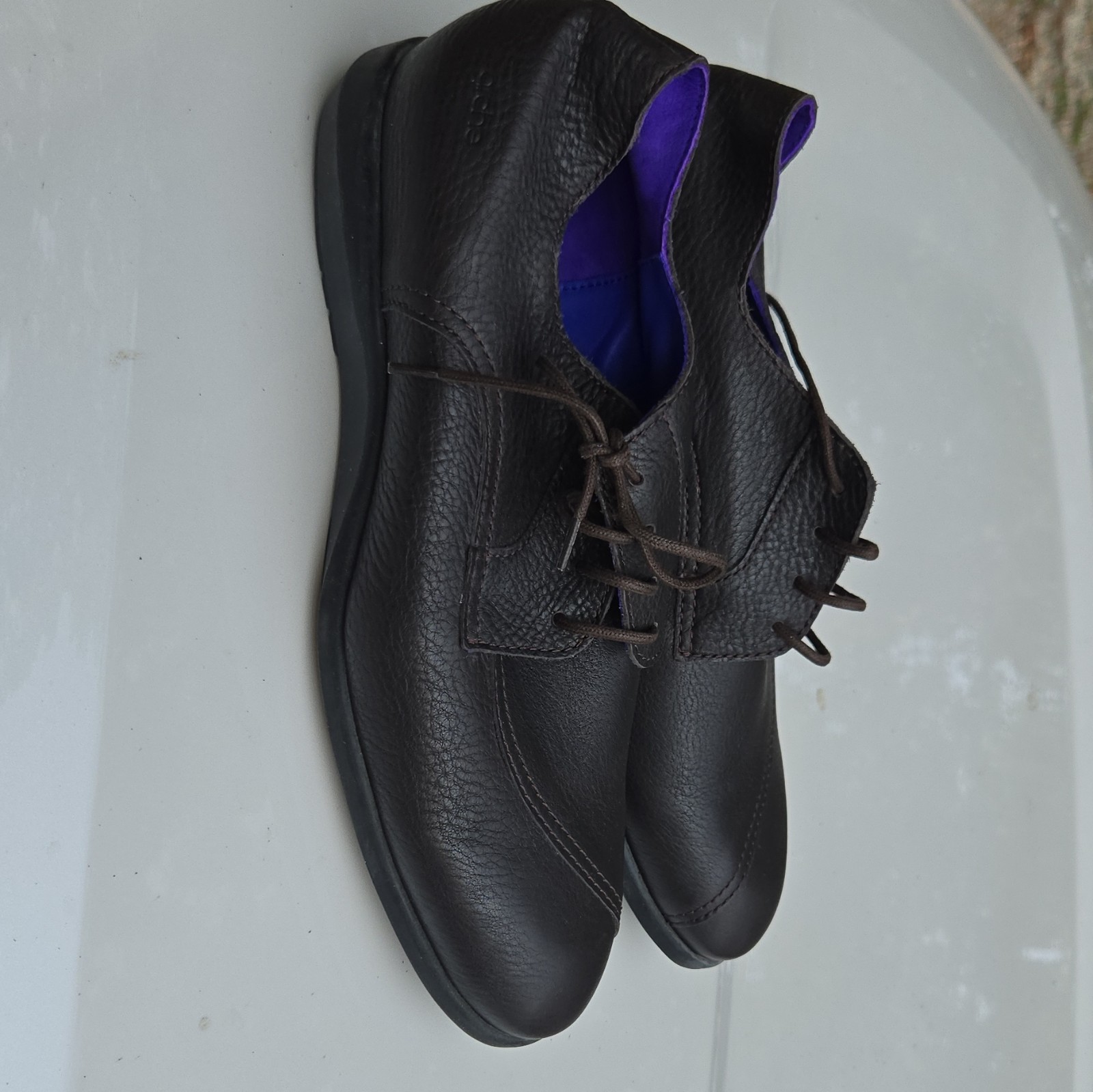 Arche Brown Leather Lace-Up Oxford Flats Round Toe EU 43 NEW $500+ Men’s