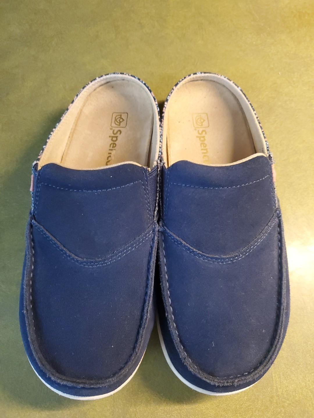 Spenco Siesta Via Pattern Peacoat Floral Shoes Clogs Size 7.5 B
