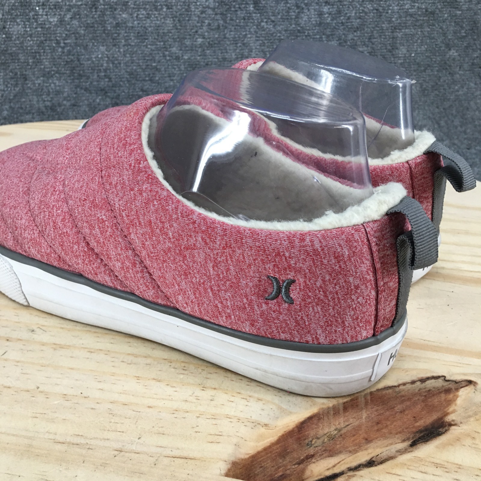 Hurley Slippers Womens 6 M Arlo Puff Slip On Lined Comfort Clogs Pink Fabric
