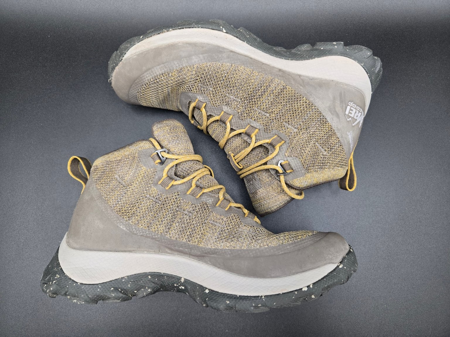 Rei Co Op Boots Womens 8 Flash Hiking Waterproof Olive Bark Moss