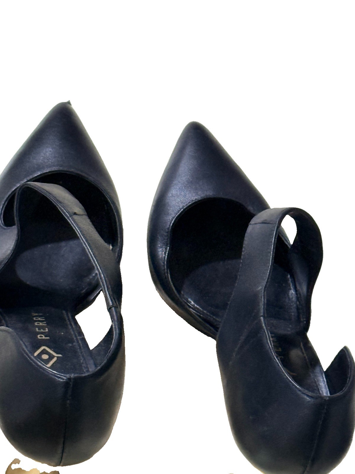 Katy Perry Size 9.5 The Swerve Winged Gold Heels Excellent Condition