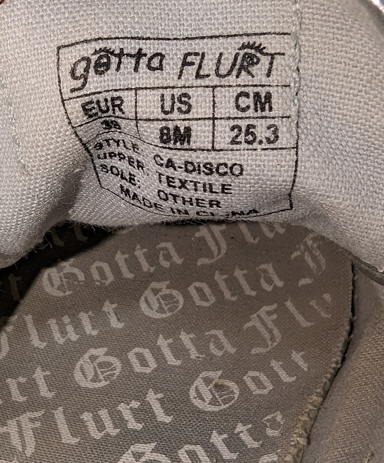 Gotta Flirt Silver Sequined Canvas Sneakers, CA-Disco, Sz 8M