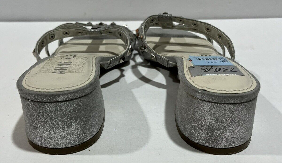 Anne Klein Womens Ray Silver Dress Sandals Shoes 9 Medium (B,M)
