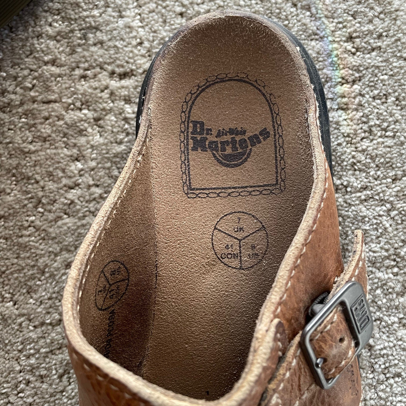 Doc Martens Vtg Y2K AIR WAIR Chunky Mule Buckle Brown US 8 (men) / 9 (women)