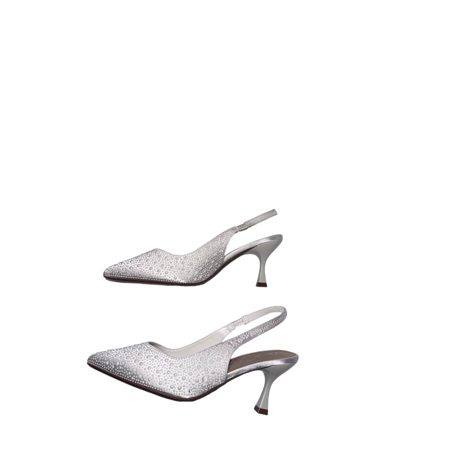 Sugar White Pearl Embellished Slingback Heel Women’s 10 NWOT