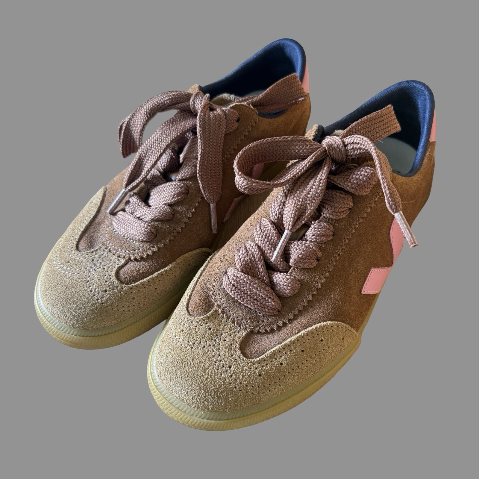 Veja X Making My Lemonade Brown Suede Sneakers US8/EU39