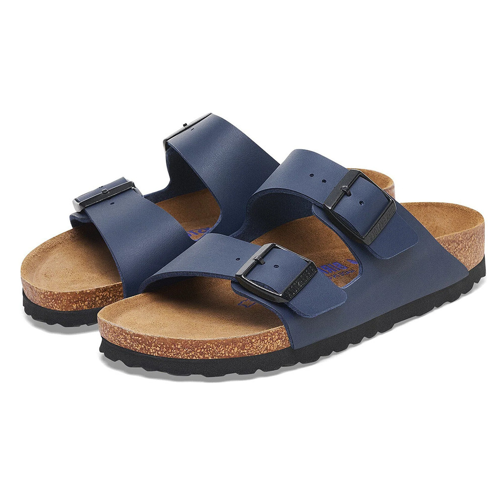 Birkenstock Arizona Blue Soft Footbed Birko-Flor Synthetic Sandal Women’s shoes